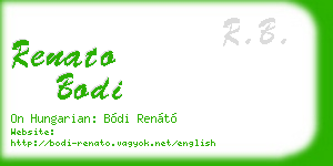 renato bodi business card